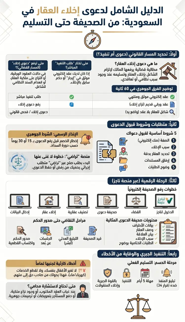 إنفوغرافيك دعوى إخلاء عقار