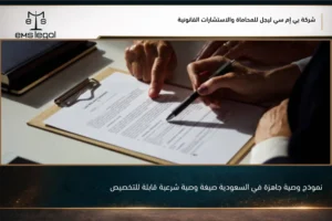 نموذج وصية جاهزة في السعودية صيغة وصية شرعية قابلة للتخصيص