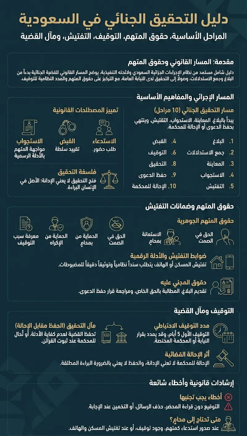 إنفوغرافيك التحقيق الجنائي