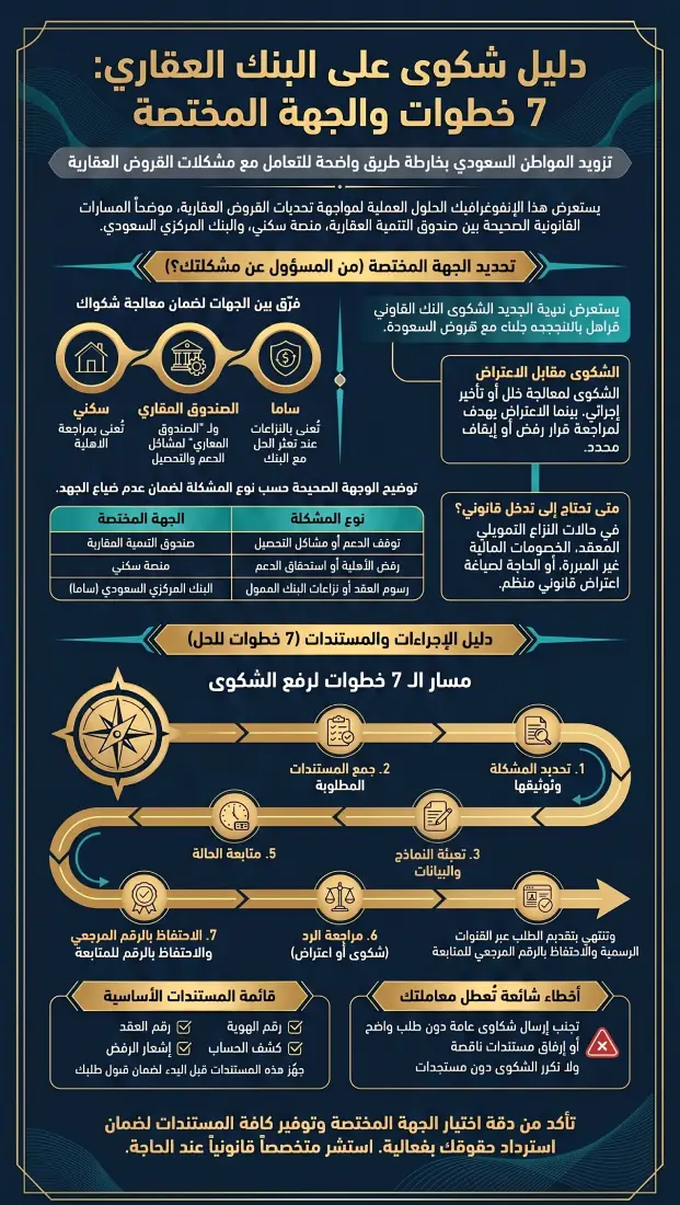 إنفوغرافيك شكوى على البنك العقاري