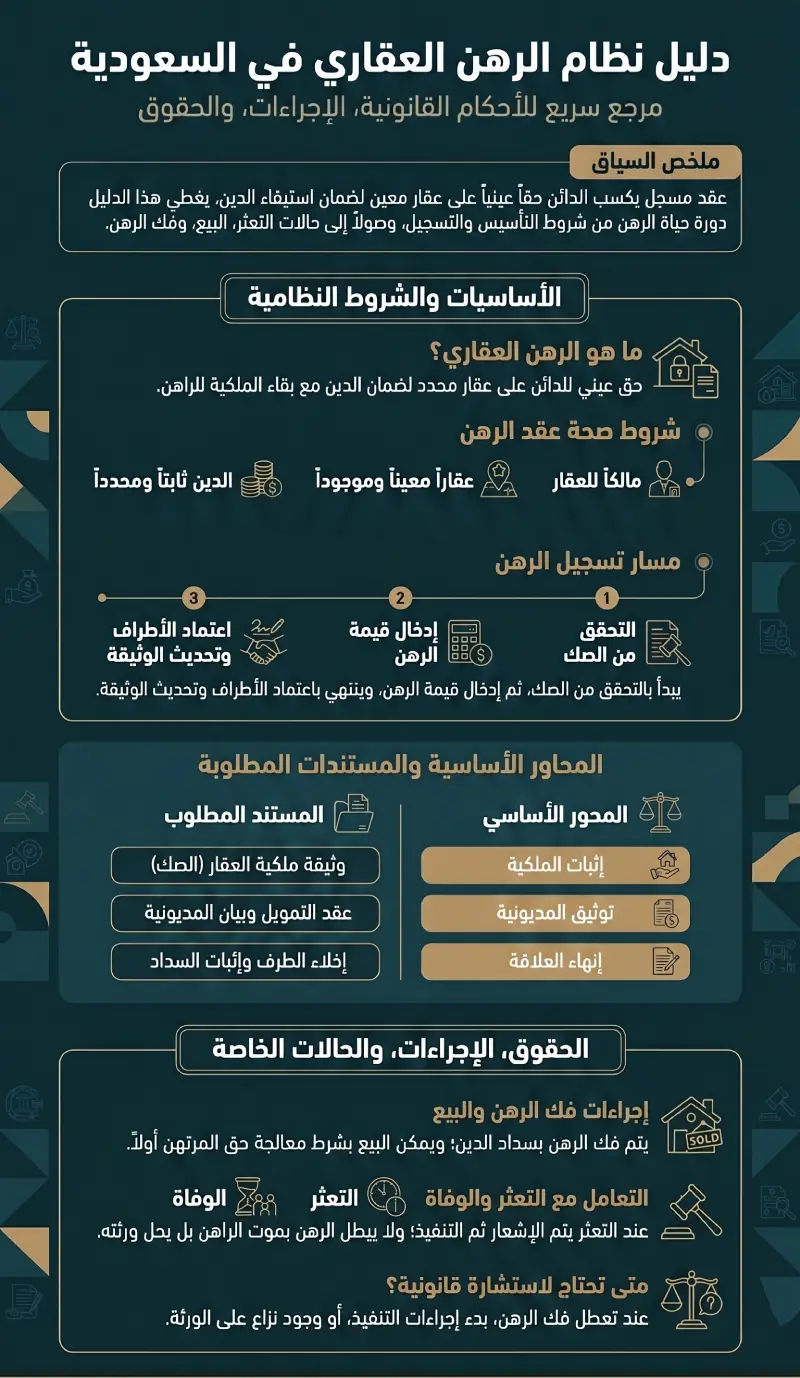 إنفوغرافيك نظام الرهن العقاري