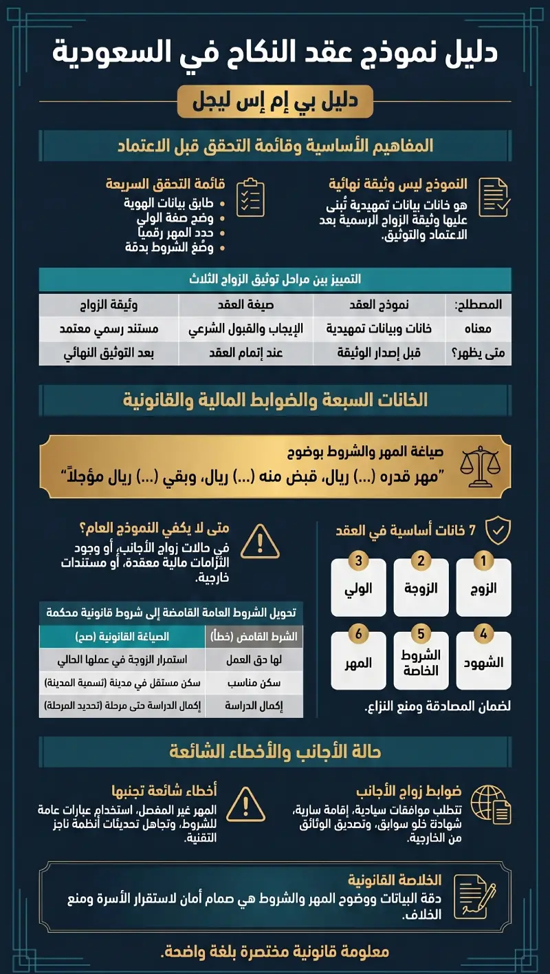 إنفوغرافيك نموذج عقد النكاح