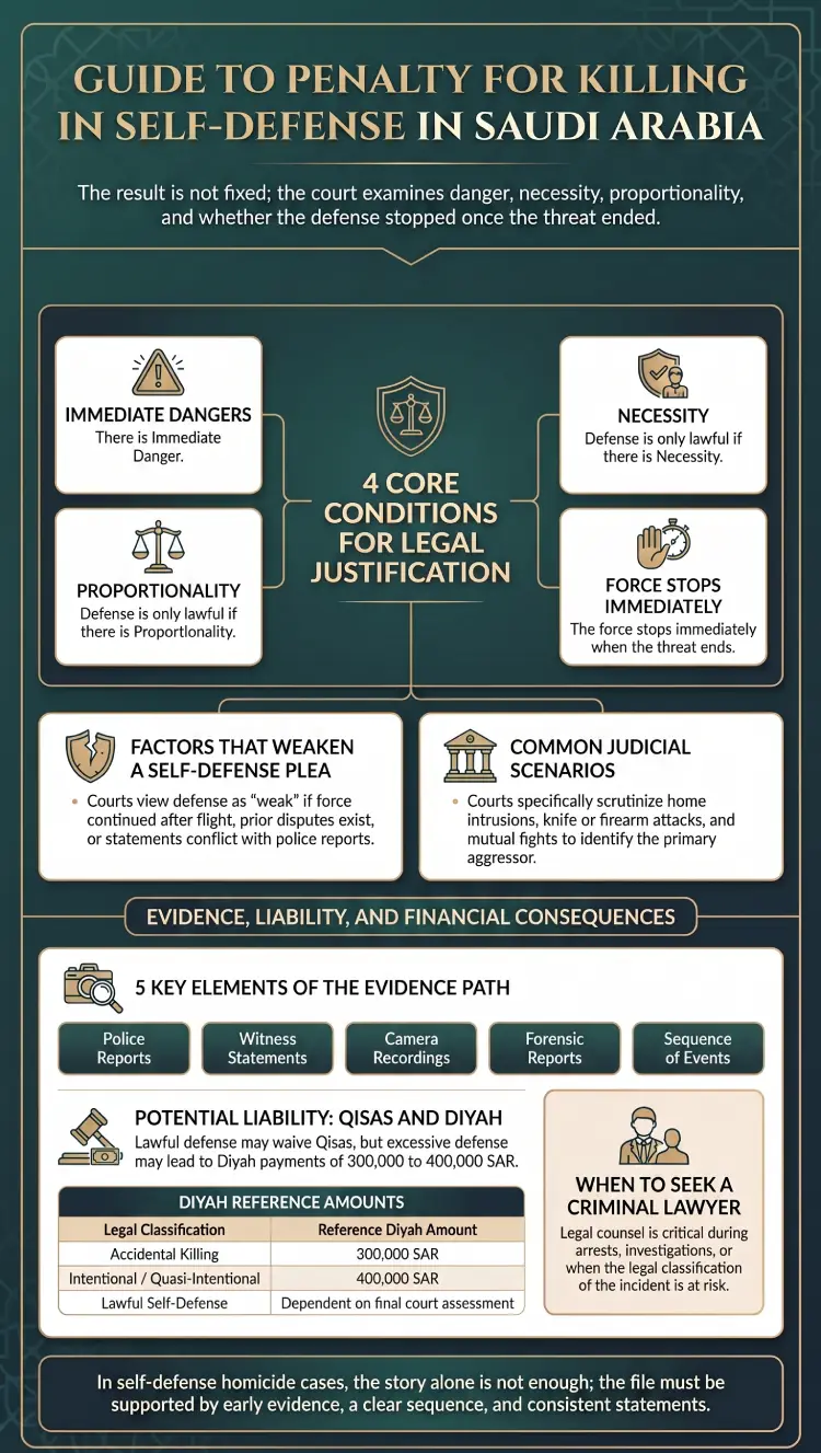 Infographic Penalty for Killing in Self-Defense