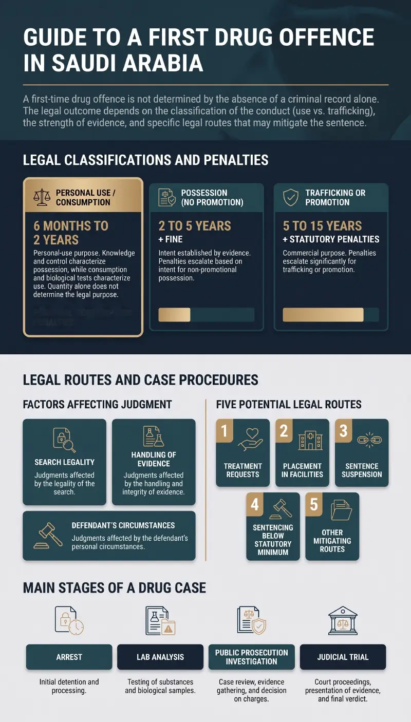 Infographic First Drug Offence in Saudi Arabia