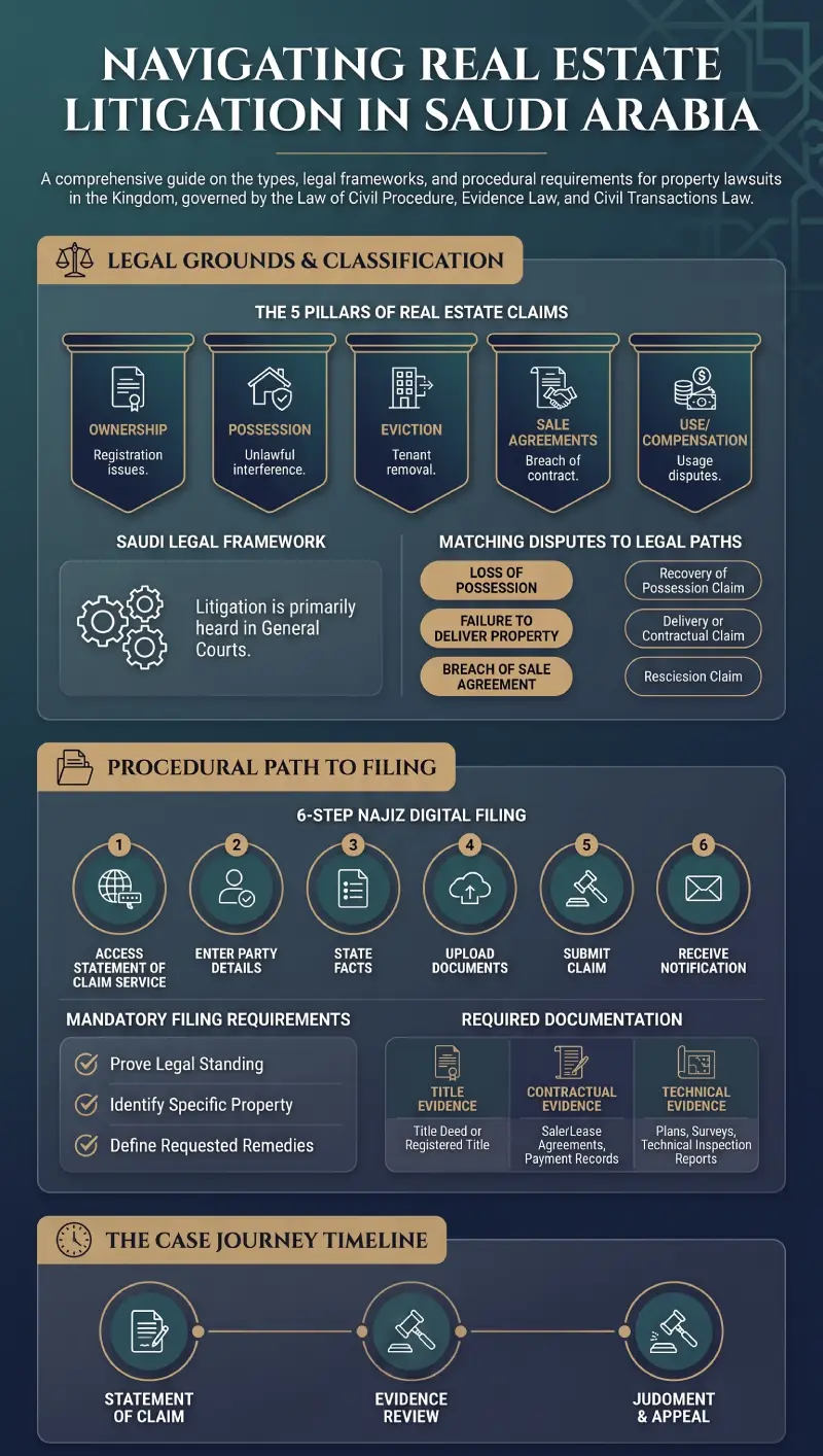 Infographic Real Estate Lawsuits in Saudi Arabia