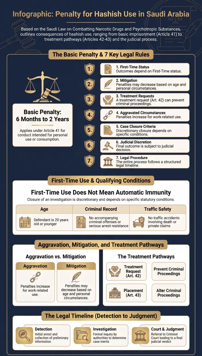 Infographic Penalty for Hashish Use in Saudi Arabia