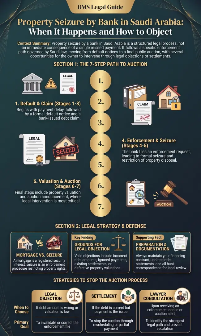 Infographic Property Seizure by Bank in Saudi Arabia