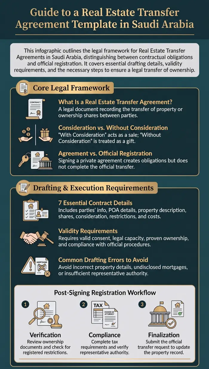 Infographic Real Estate Transfer Agreement Template