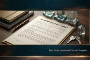 Real Estate Investment Contract Template