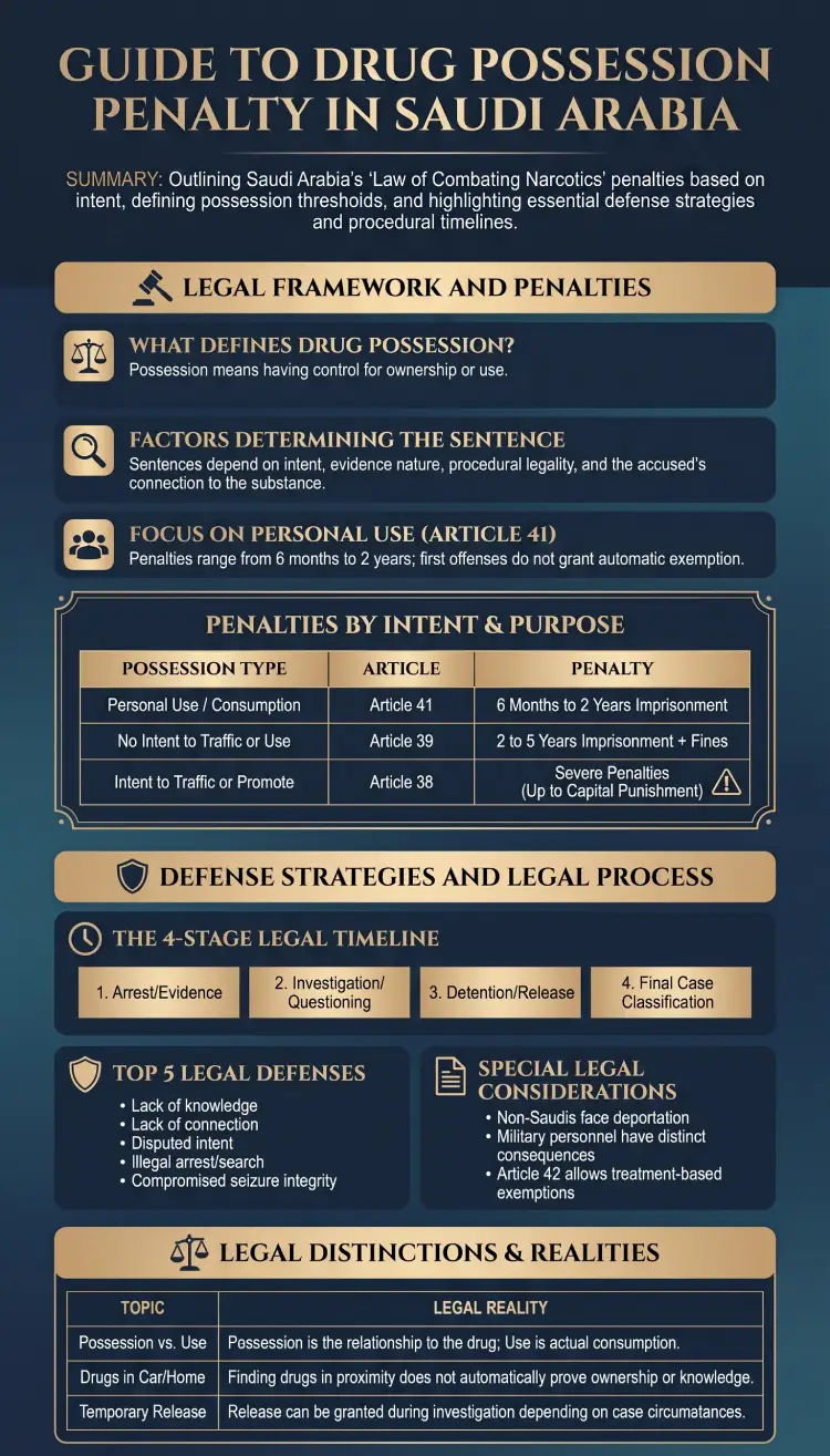 Infographic Drug Possession Penalty in Saudi Arabia