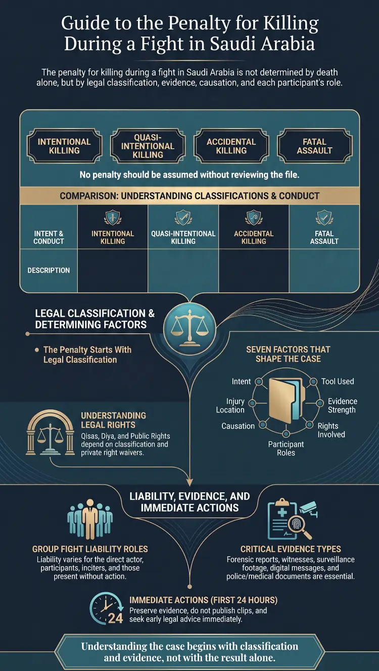 Infographic Penalty for Killing During a Fight in Saudi Arabia