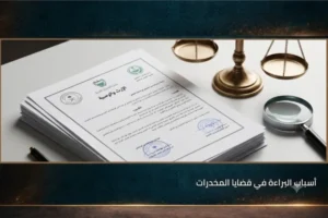 أسباب البراءة في قضايا المخدرات