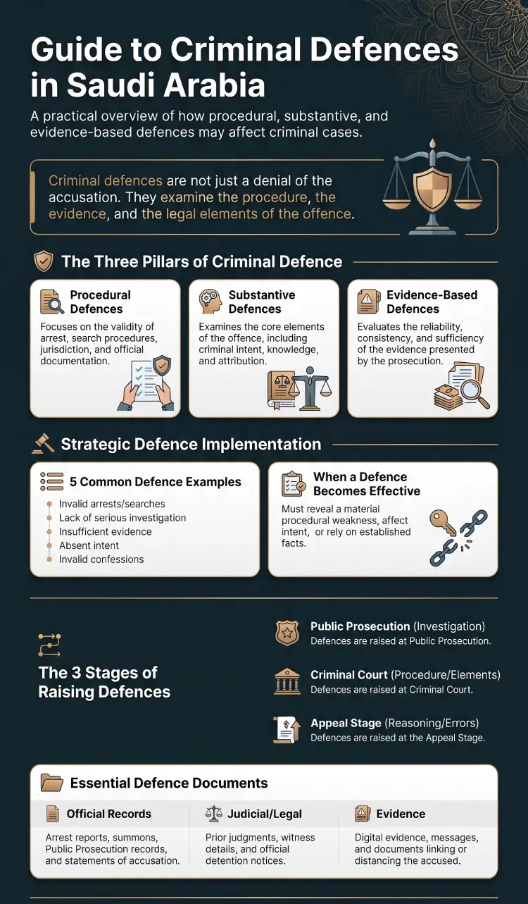 Infographic Criminal Defences in Saudi Arabia