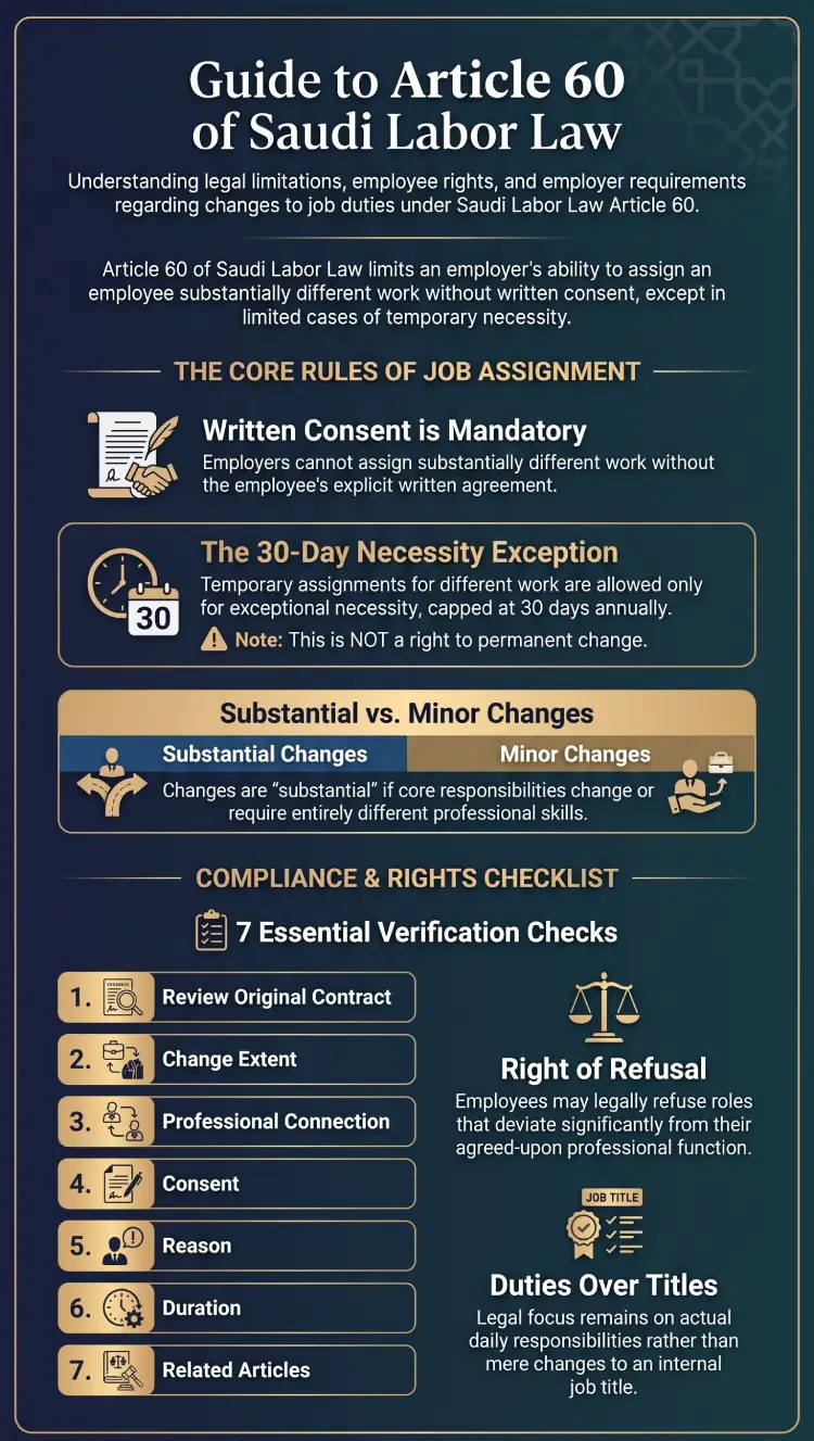Infographic Article 60 of Saudi Labor Law
