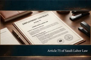 Article 75 of Saudi Labor Law