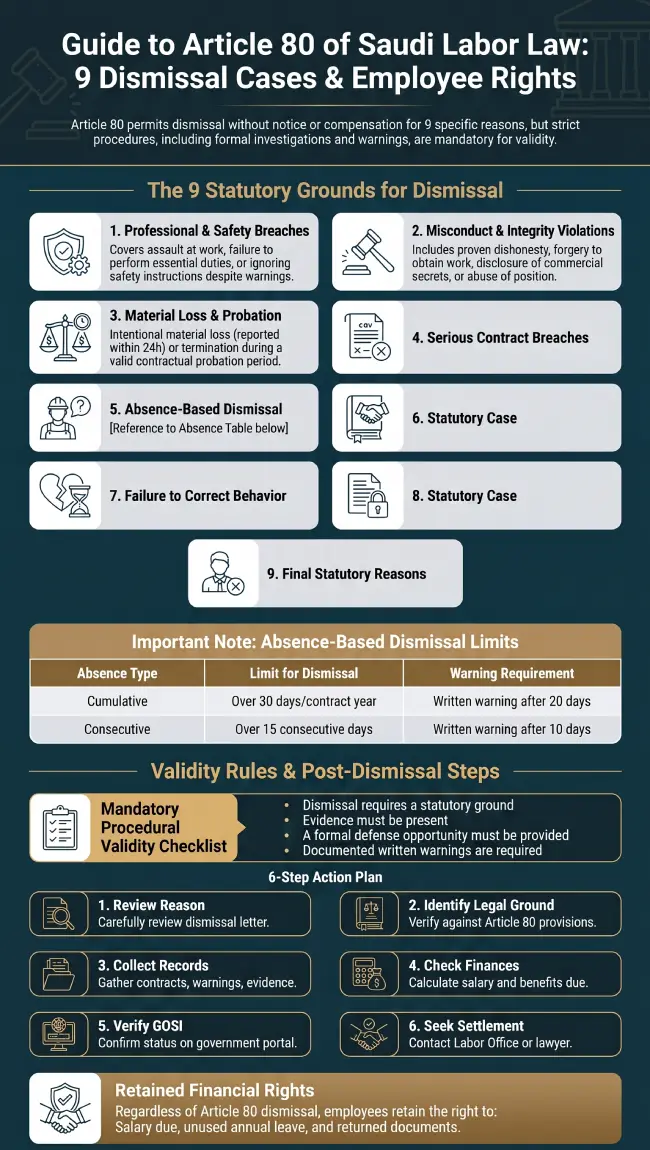 Infographic Article 80 of Saudi Labor Law
