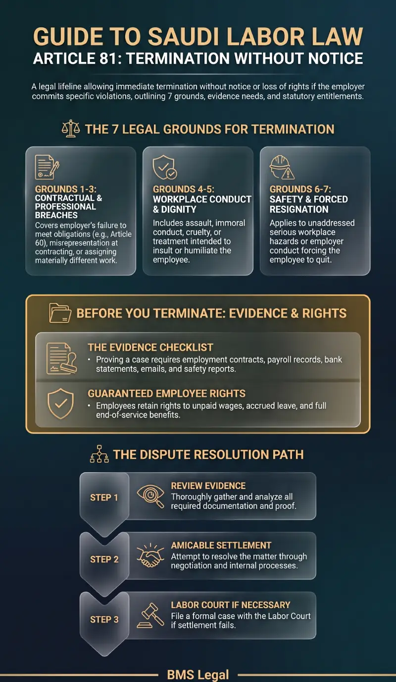 Infographic Saudi Labor Law Article 81