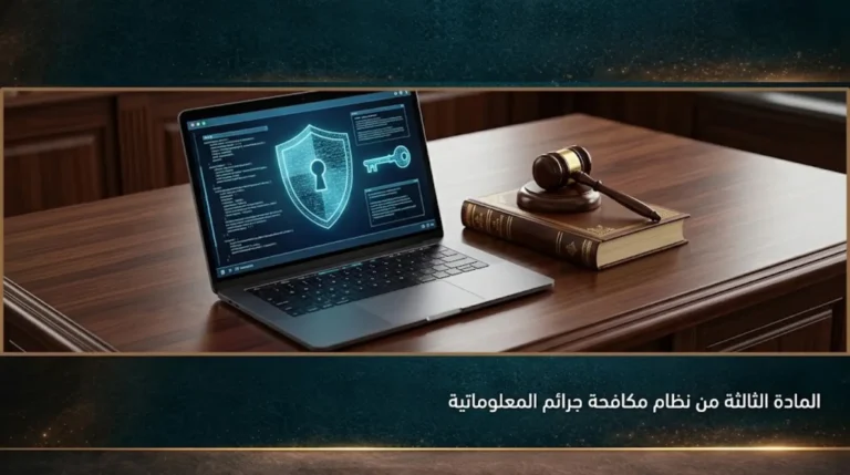 المادة الثالثة من نظام مكافحة جرائم المعلوماتية