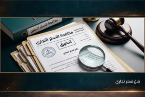 بلاغ تستر تجاري