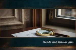 دعوى مستعجلة إثبات حالة عقار