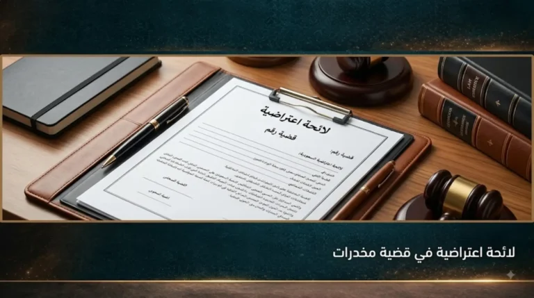 لائحة اعتراضية في قضية مخدرات