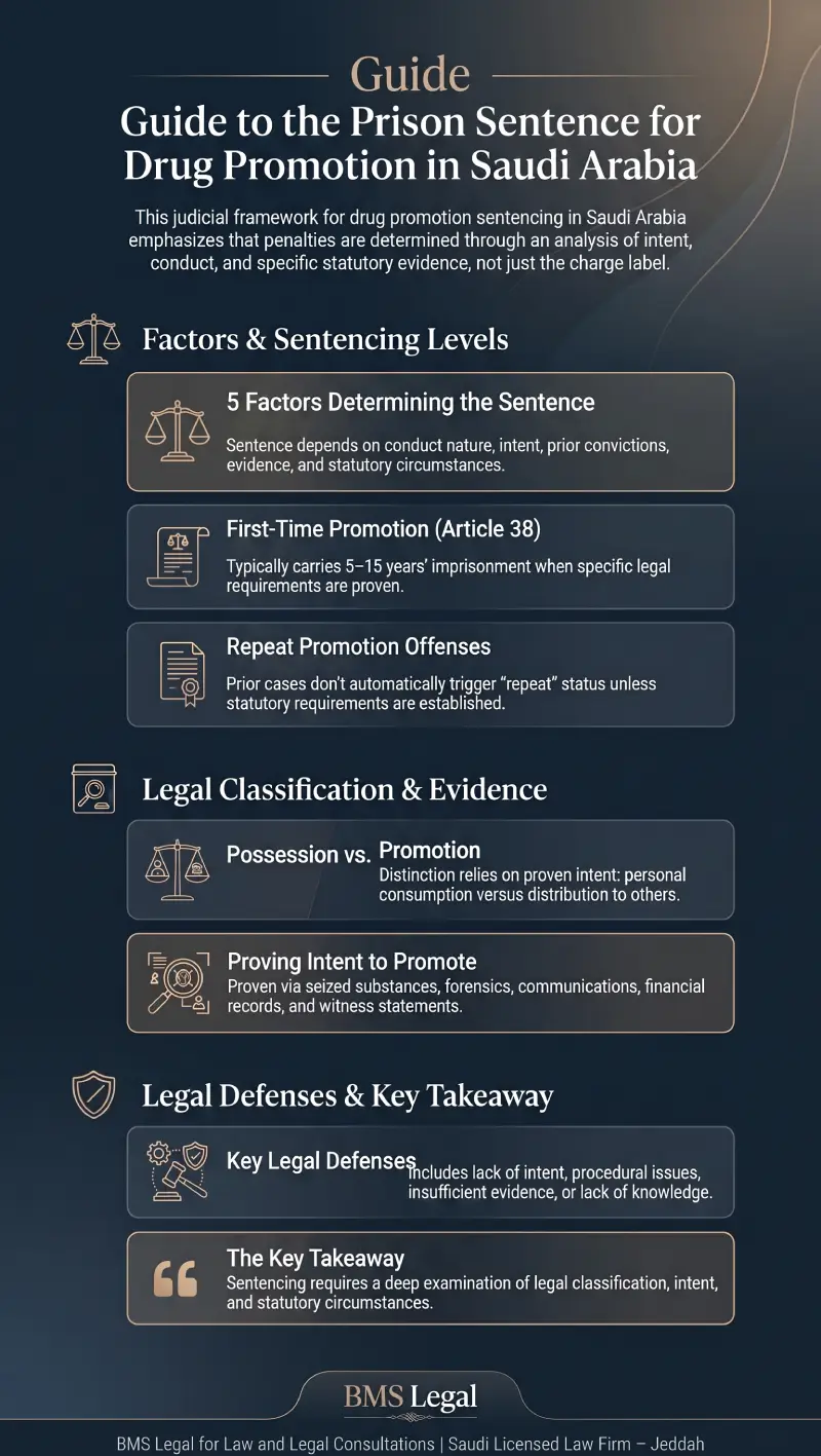 Infographic Prison Sentence for Drug Promotion