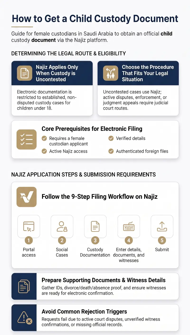 Infographic How to Get a Child Custody Document