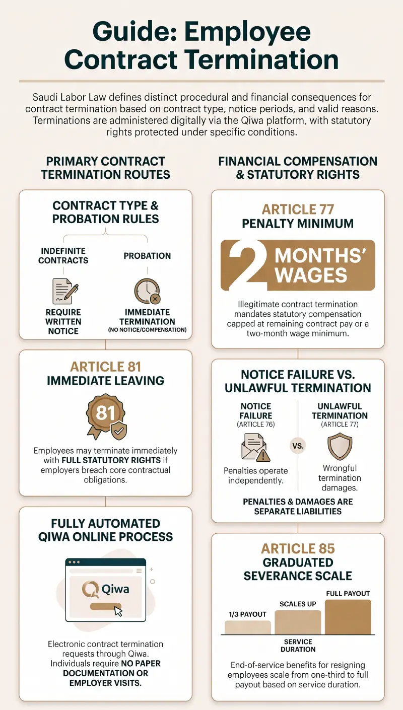 Infographic Employee Contract Termination