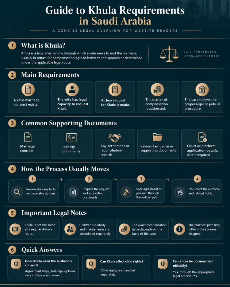 Infographic – Khula Requirements in Saudi Arabia