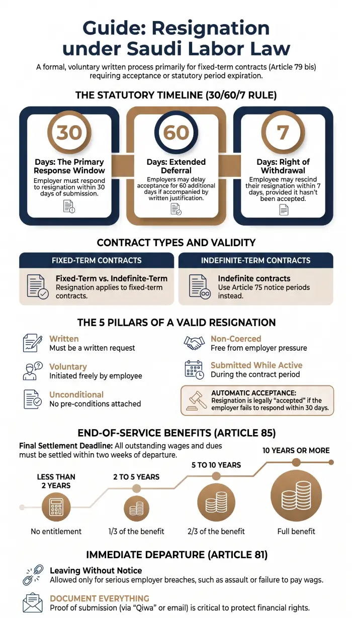 Infographic Resignation under Saudi Labor Law