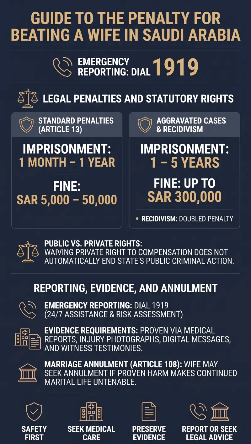 Infographic – Penalty for Beating a Wife in Saudi Arabia