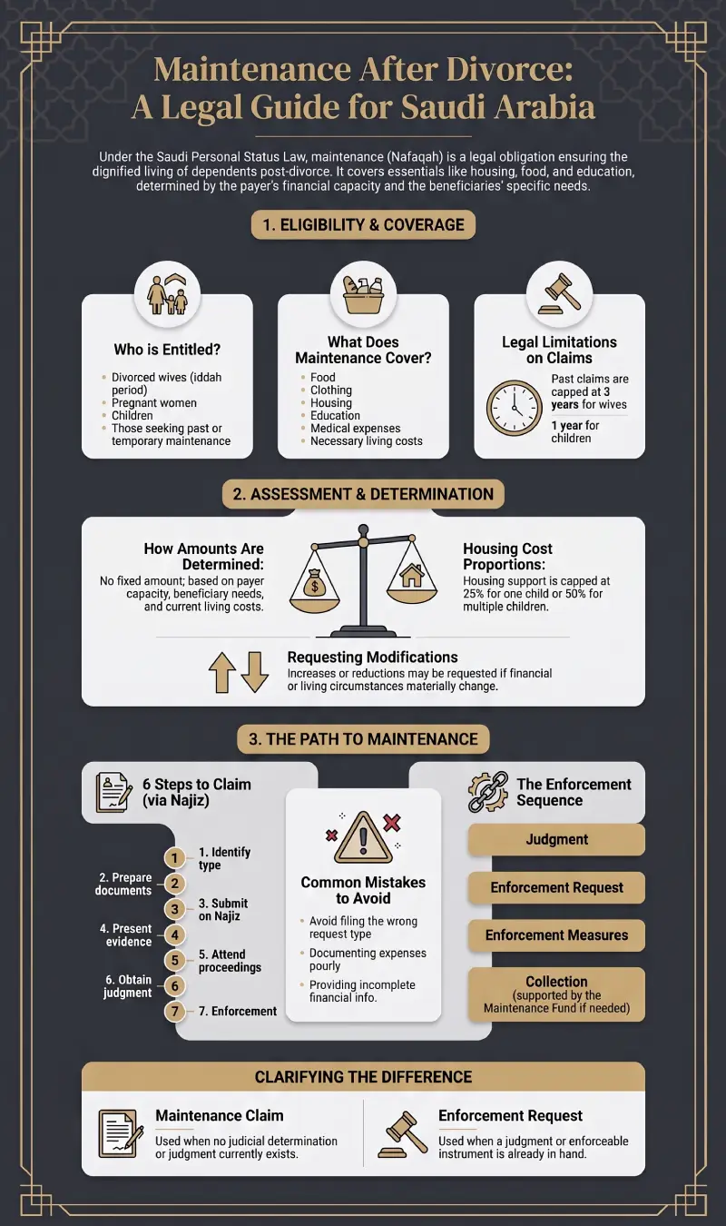 Infographic – Maintenance After Divorce in Saudi Arabia