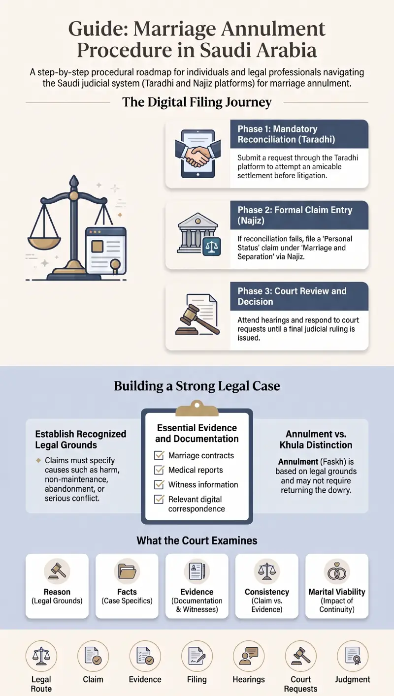 Infographic Marriage Annulment Procedure in Saudi Arabia