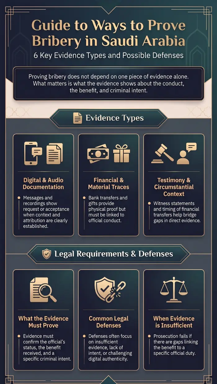 Infographic – Ways to Prove Bribery in Saudi Arabia