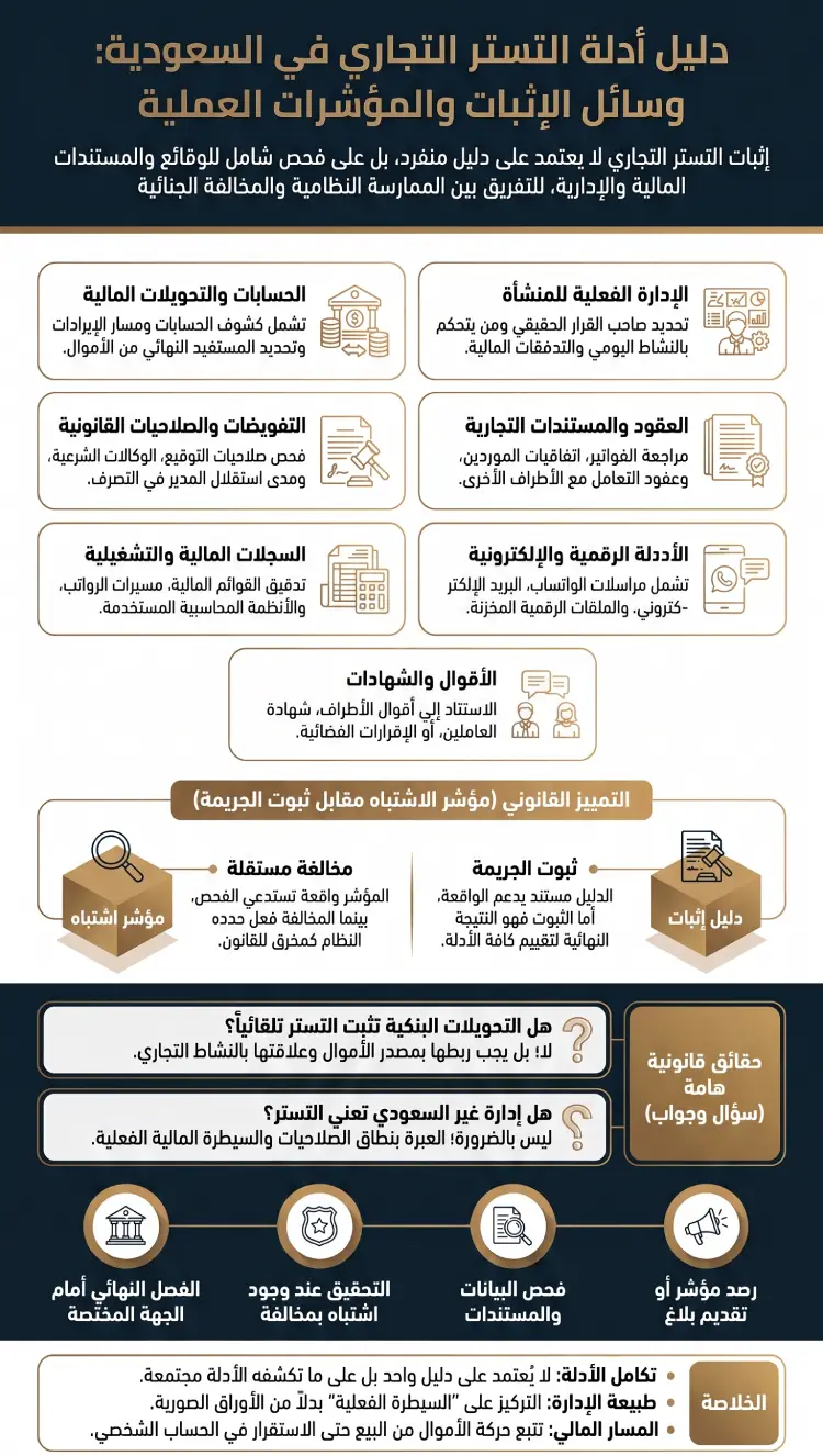 إنفوغرافيك أدلة التستر التجاري