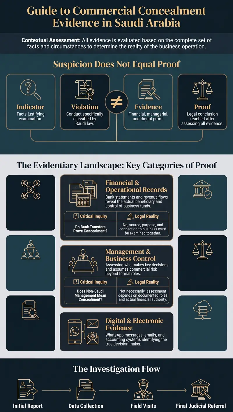 Infographic Commercial Concealment Evidence