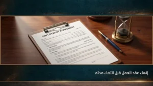 إنهاء عقد العمل قبل انتهاء مدته