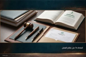 المادة 74 من نظام العمل
