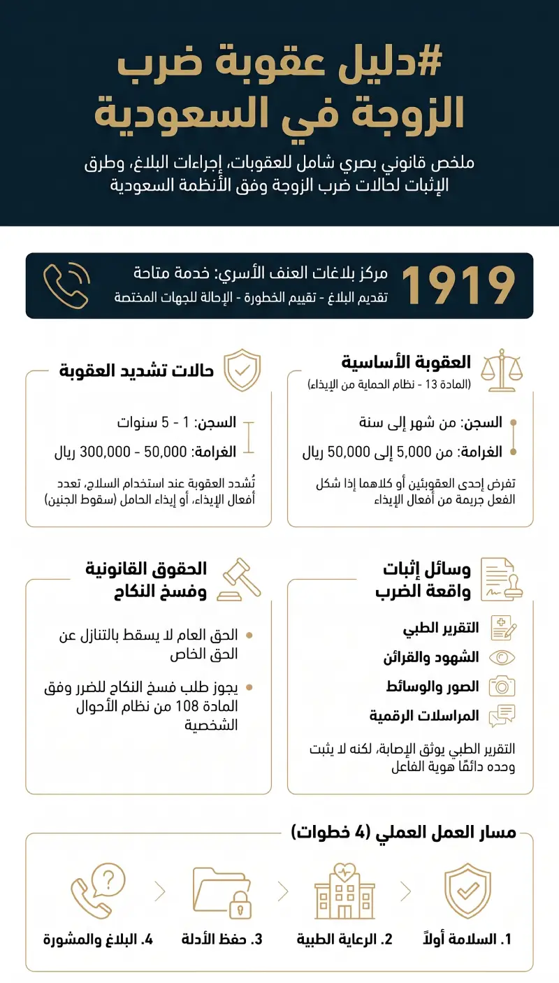إنفوغرافيك عقوبة ضرب الزوجة