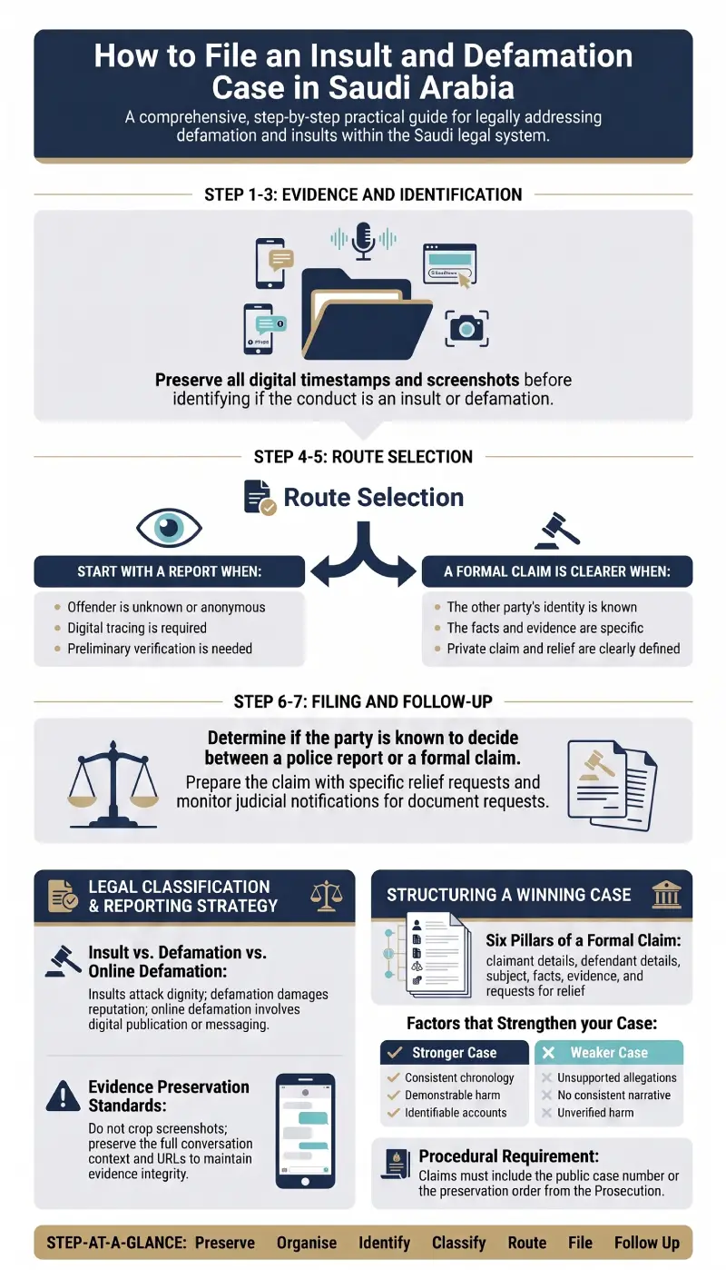 Infographic How to File an Insult and Defamation Case