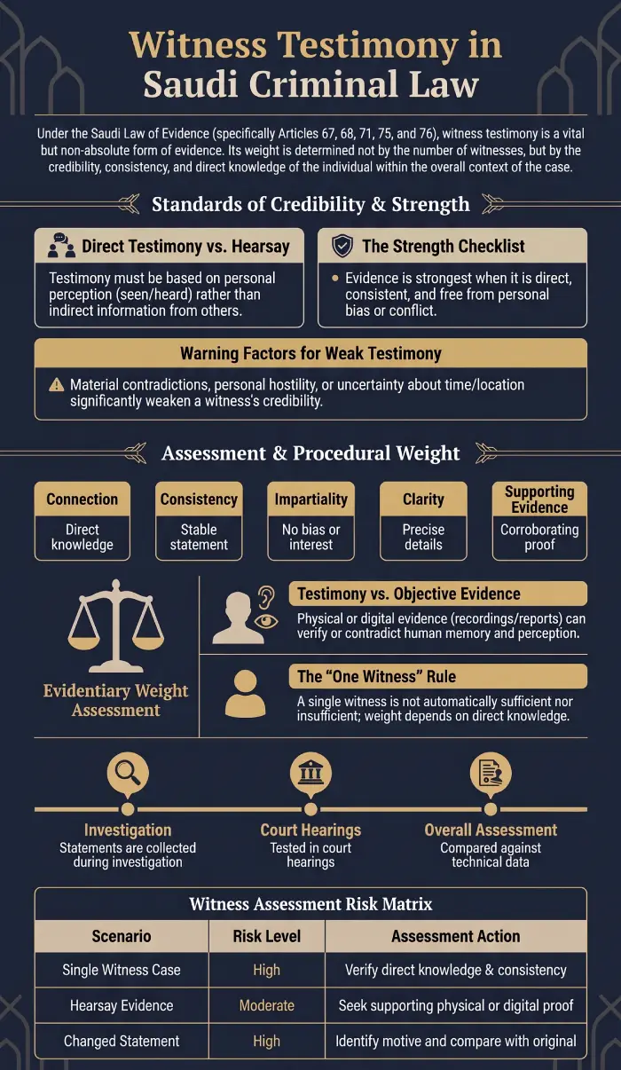 Infographic Witness Testimony in Criminal Evidence