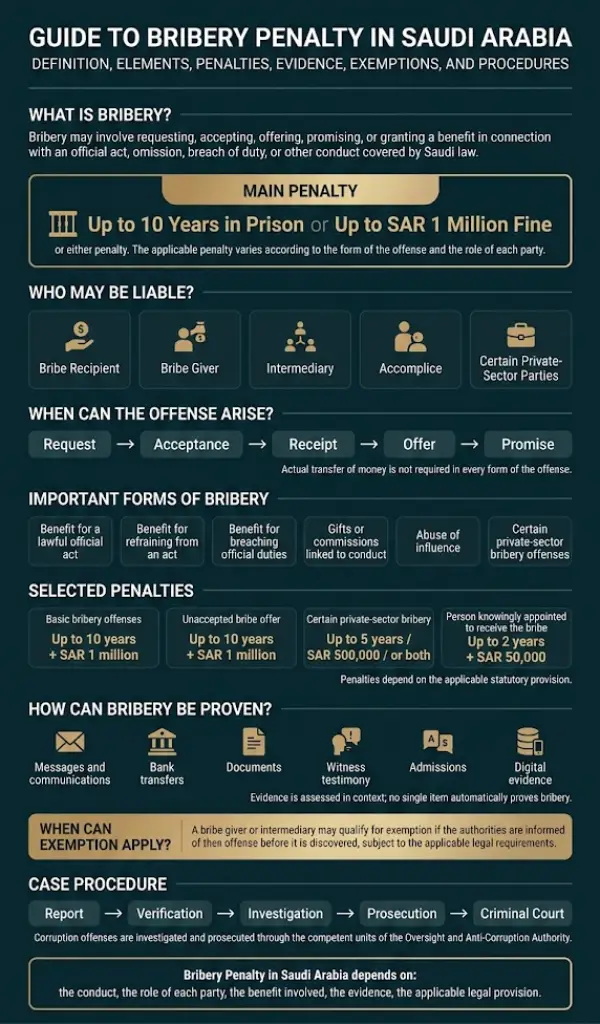 Infographic Bribery Penalty in Saudi Arabia