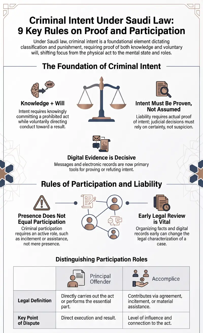 Infographic Criminal Intent Under Saudi Law