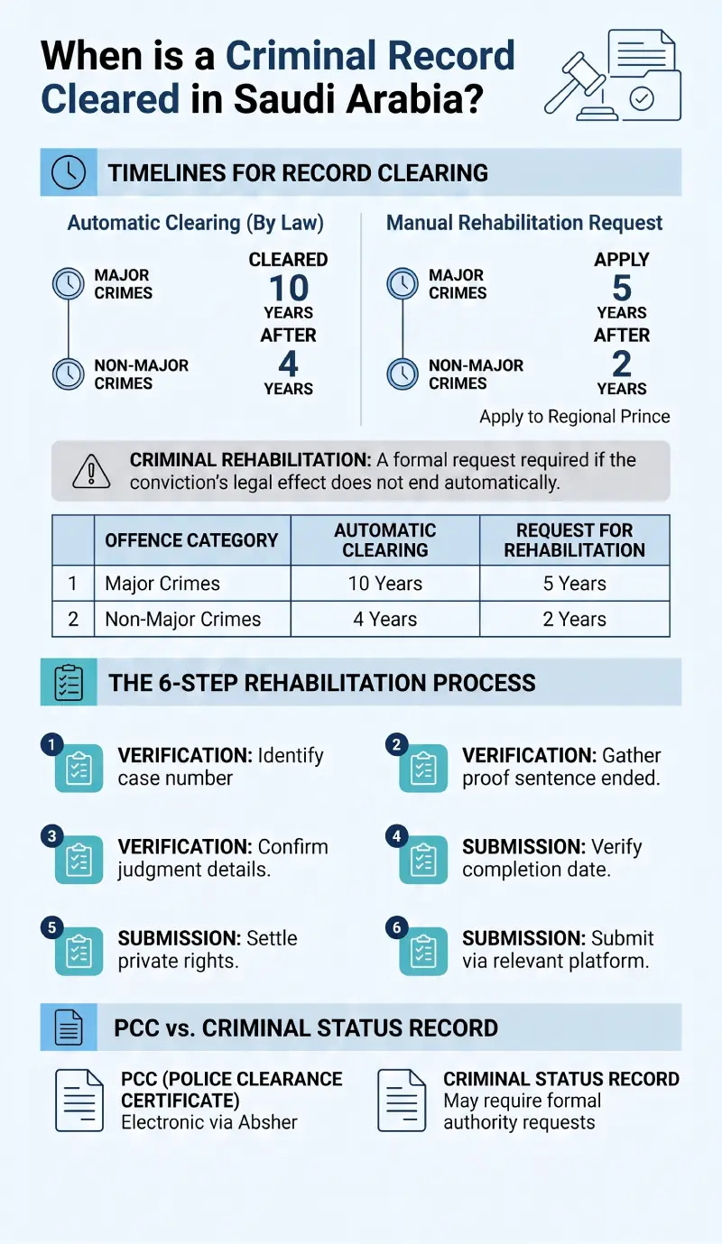 Infographic When is a criminal record cleared