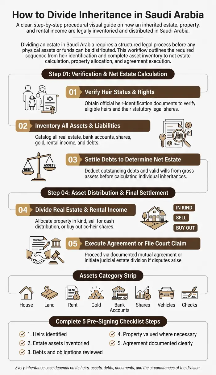 Infographic How to Divide Inheritance in Saudi Arabia