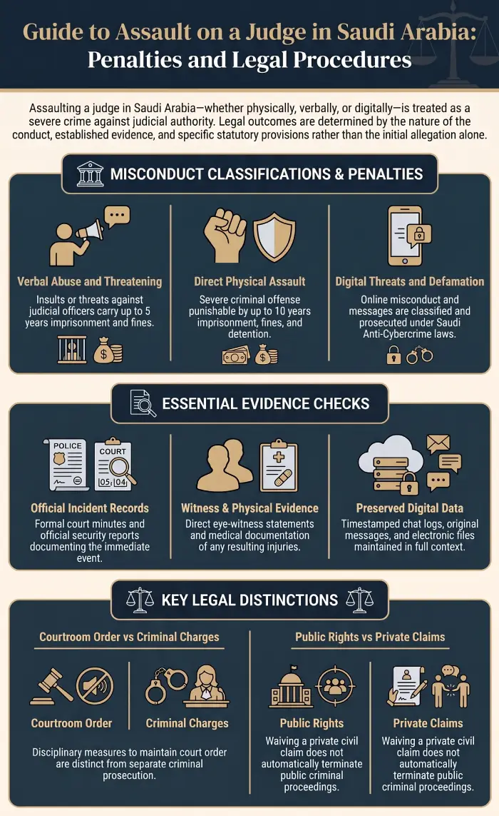 Infographic: Assault on a Judge in Saudi Arabia