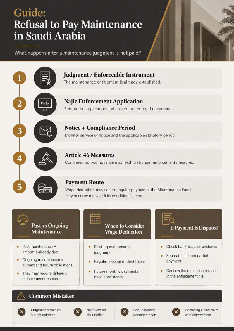 Infographic Refusal to Pay Maintenance