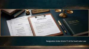 Resignation Under Article 77 of the Saudi Labor Law