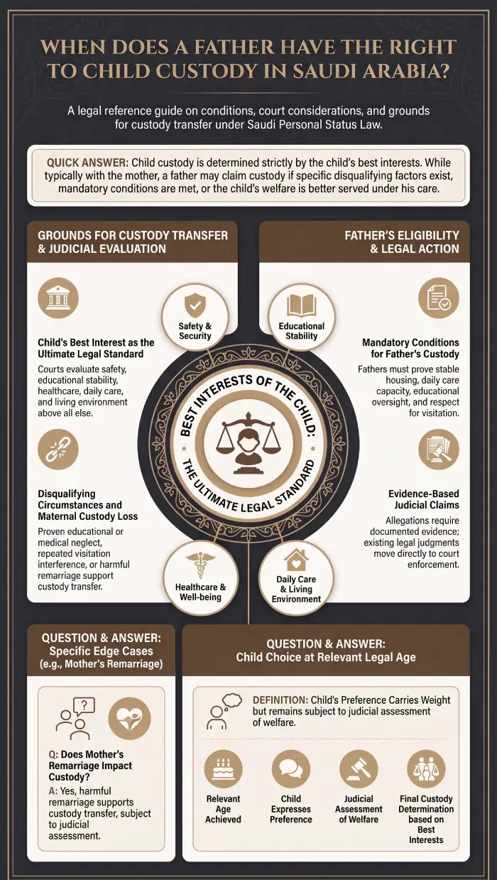 Infographic When Can a Father Get Child Custody in Saudi Arabia