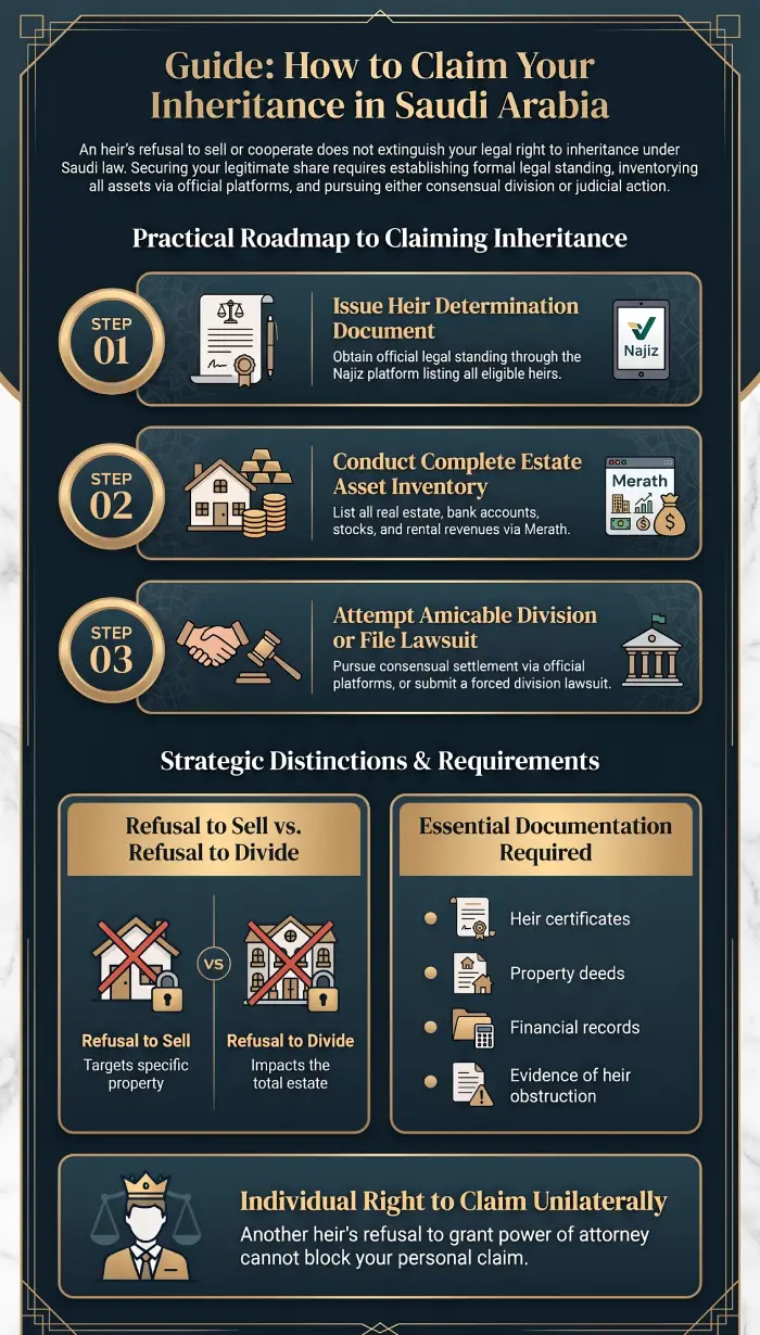 Infographic How to Claim Inheritance in Saudi Arabia